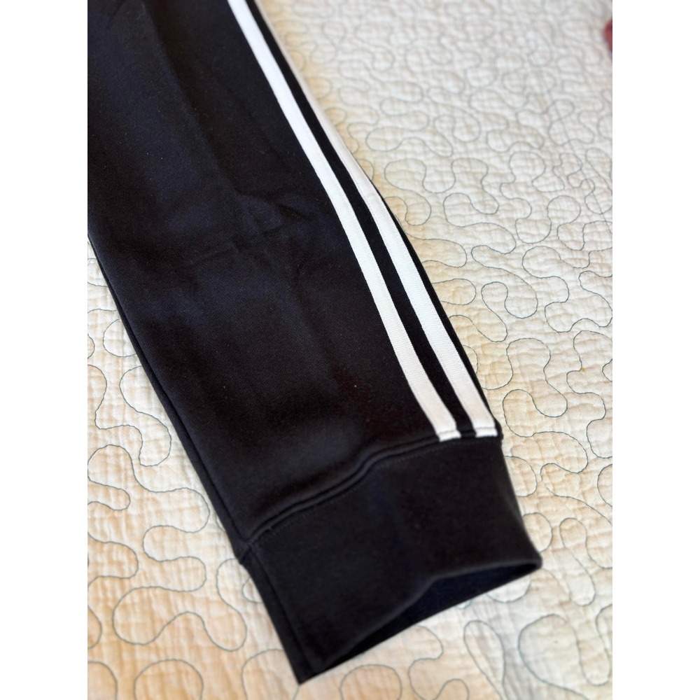 Adidas Originals Mens 3-Stripes Pants Black White Track Joggers Size Large - Picture 2 of 5